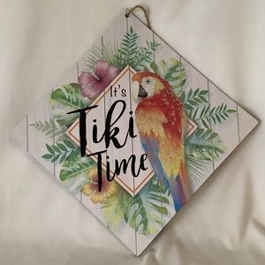 Hawaiian Tucan “It’s Tiki Time” 16” Sign